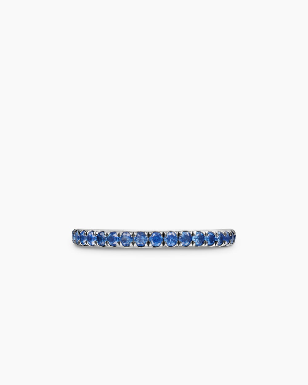 Womens DY Eden Band Ring in Platinum with Diamonds, 2.2mm