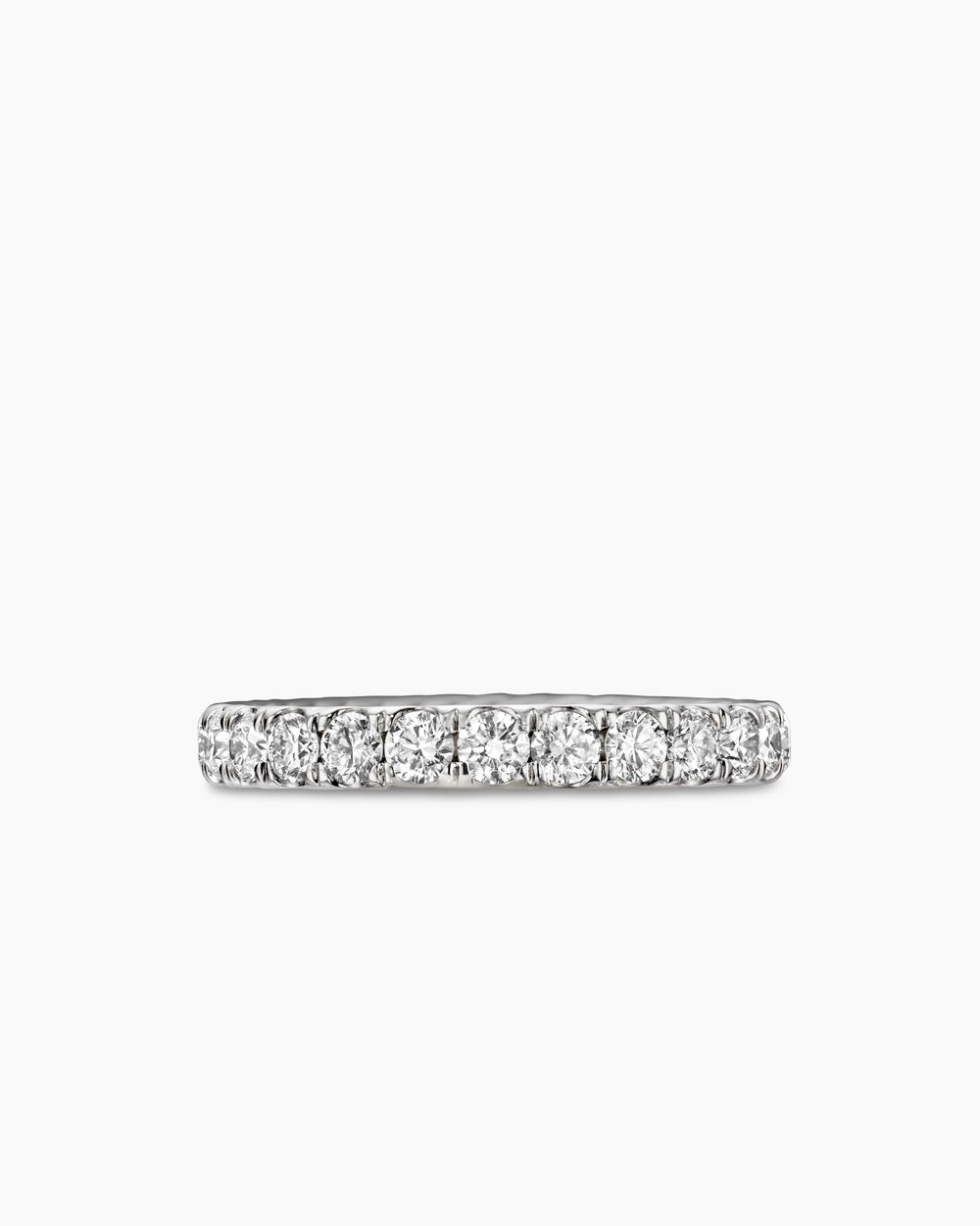 Anneau DY Eden en platine avec diamants, 2,8 mm femme