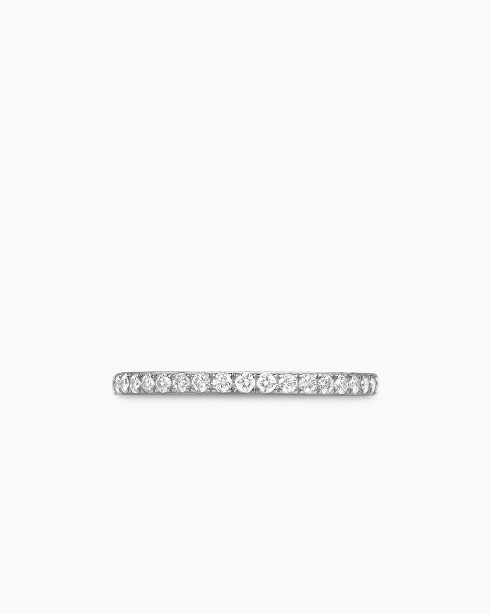 Anneau demi-serti DY Eden en platine avec diamants, 1,85 mm pour femmes