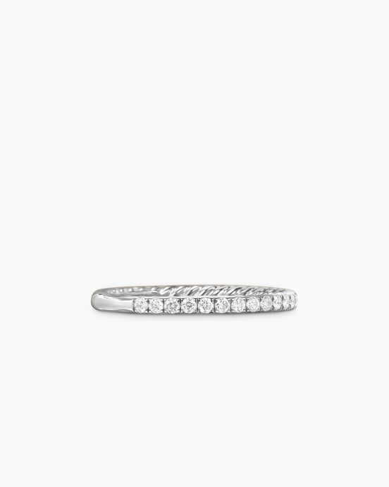 DY Eden Partway Band Ring in Platinum with Diamonds, 1.85mm