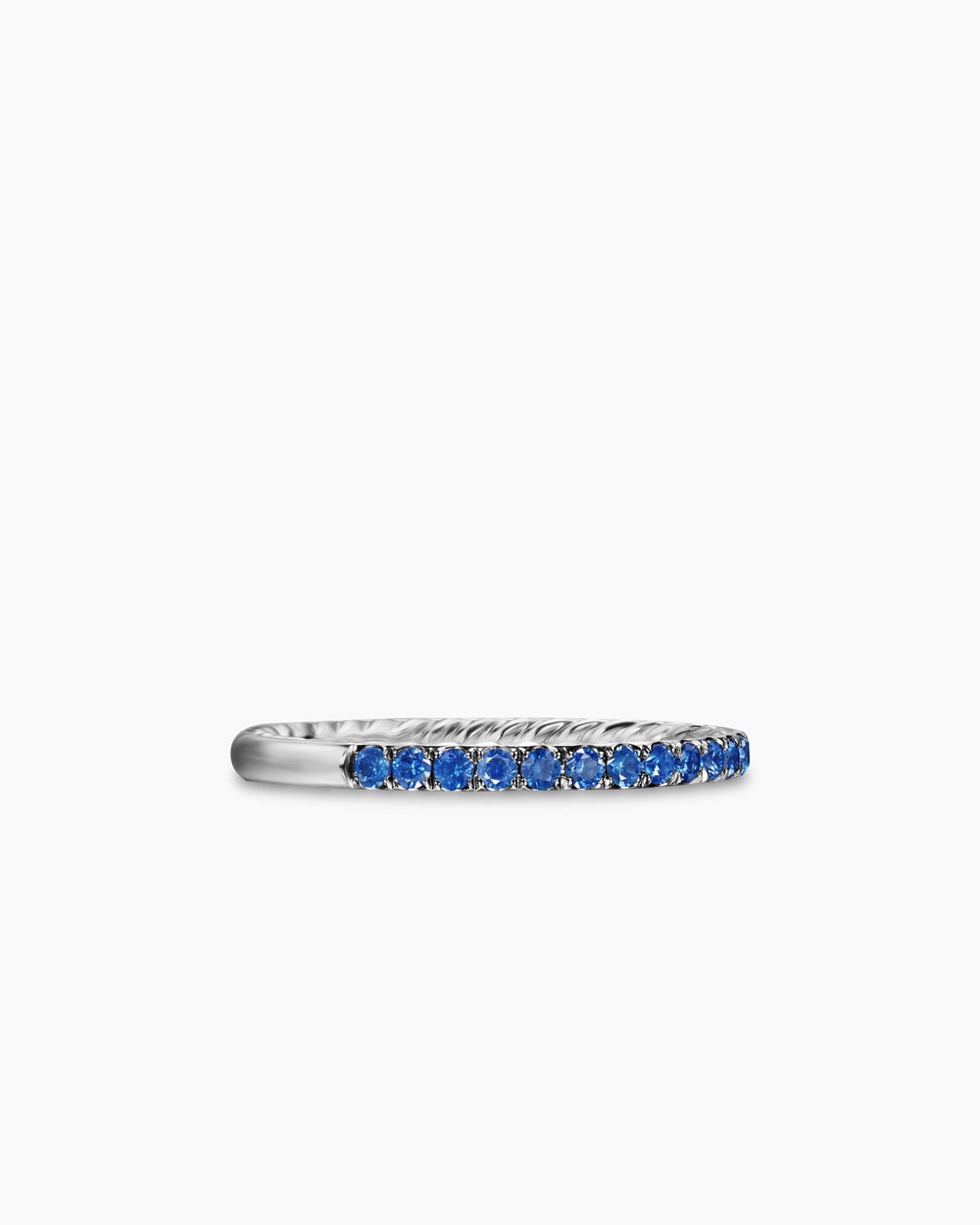 Womens DY Eden Partway Band Ring in Platinum with Diamonds, 1.85mm