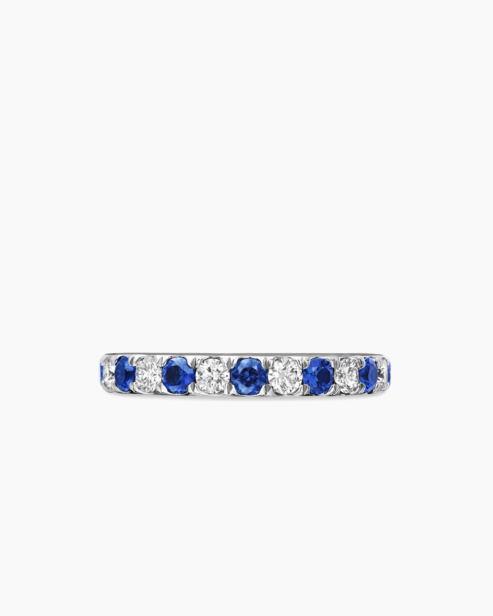 Womens DY Eden Partway Band Ring in Platinum, 2.8mm