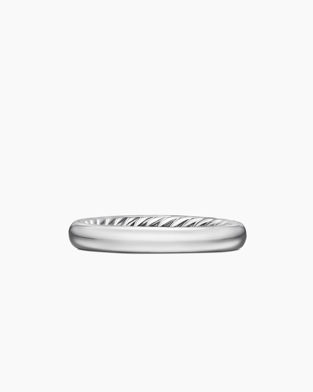 Womens DY Eden Partway Band Ring in Platinum, 2.8mm