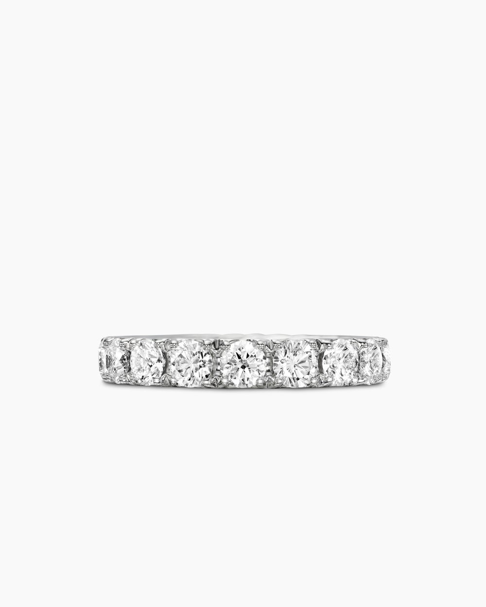 Womens DY Eden Eternity Band Ring in Platinum with Diamonds, 3.9mm