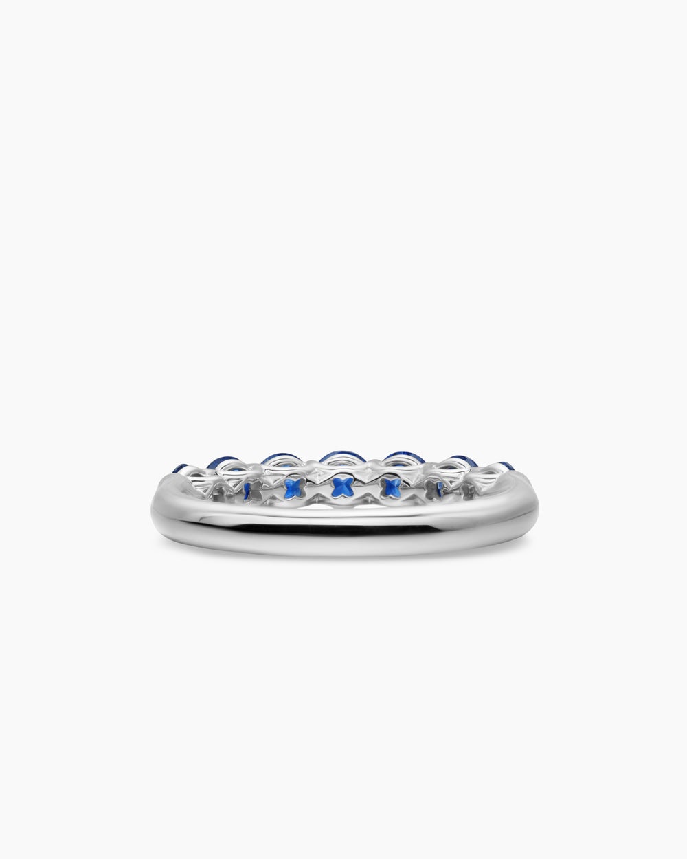 Womens DY Eden Partway Band Ring in Platinum, 3.4mm