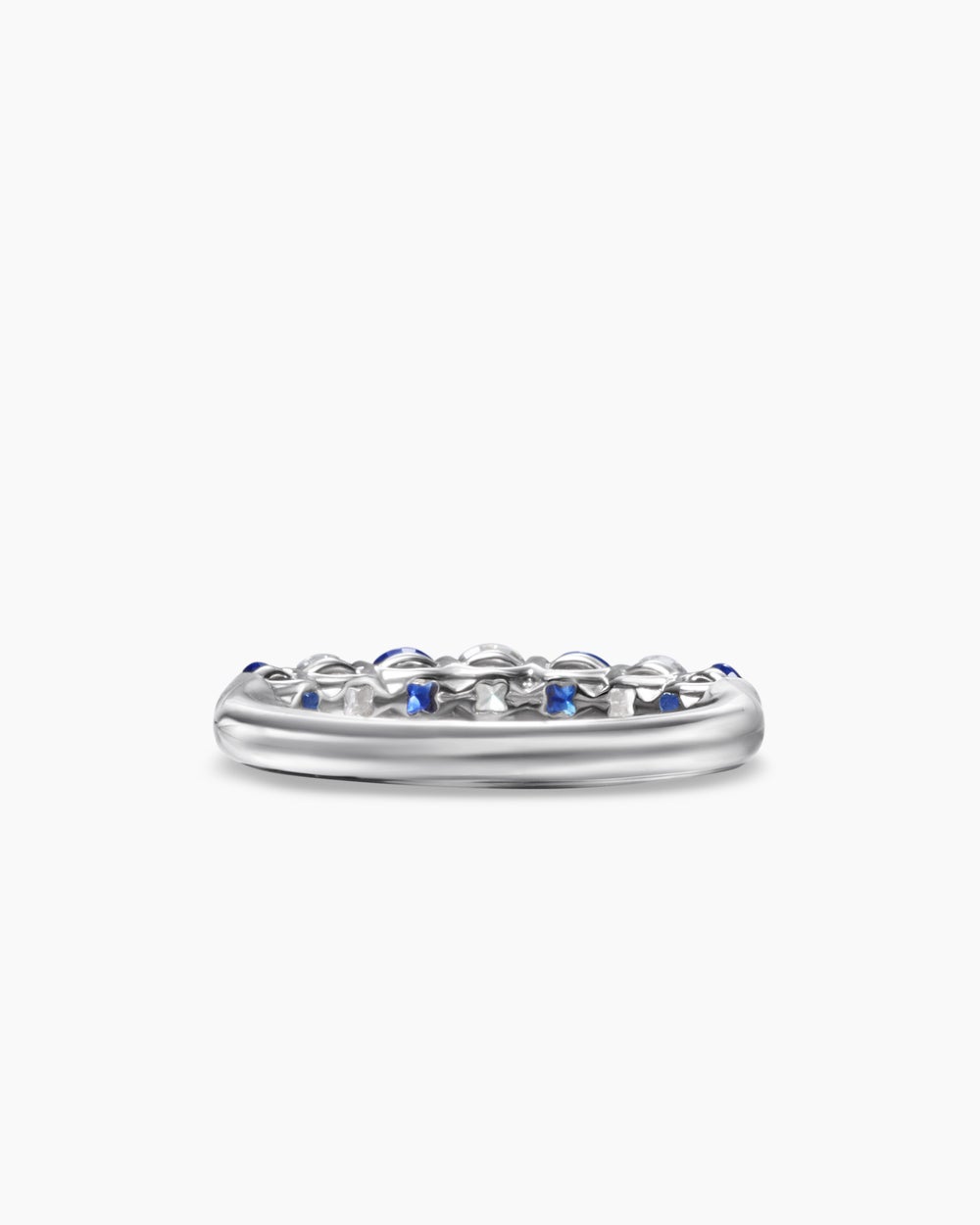 Womens DY Eden Partway Band Ring in Platinum, 3.4mm