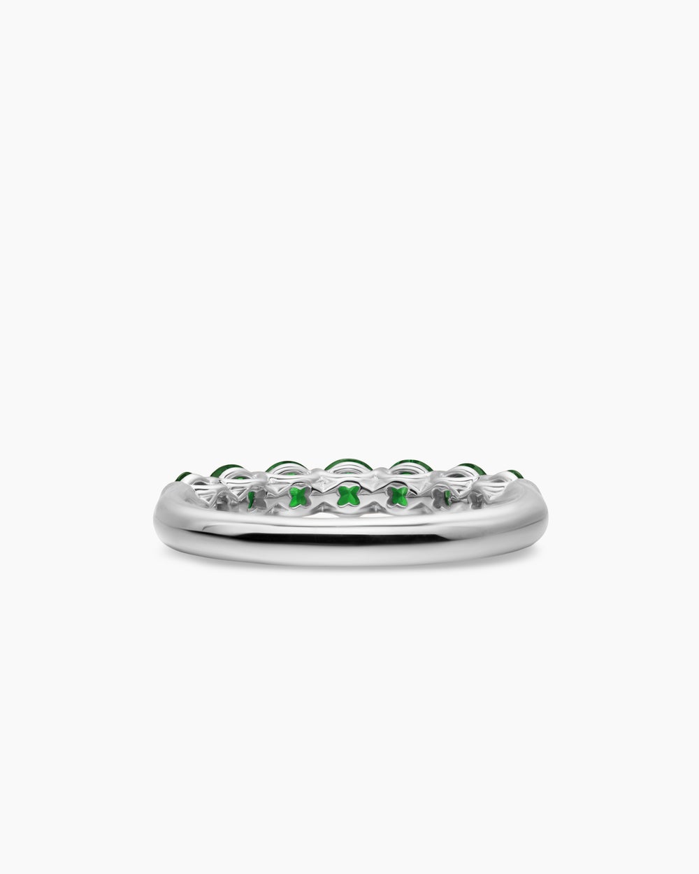 Womens DY Eden Partway Band Ring in Platinum, 3.4mm