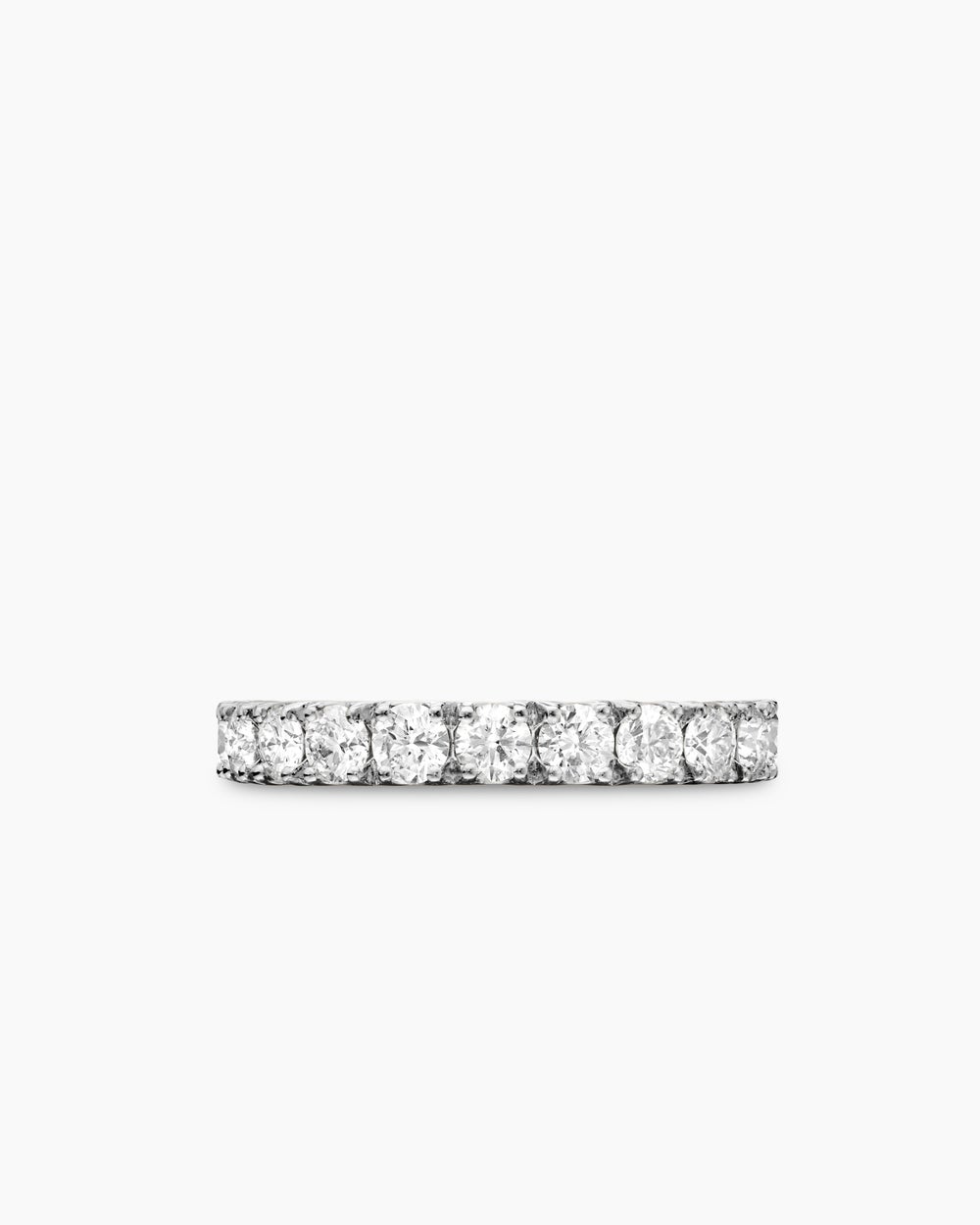 Womens DY Eden Eternity Band Ring in Platinum with Diamonds, 3.2mm