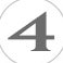 Number Four Amulet in Sterling Silver, 18.6mm