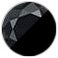 Bracelet Chevron en caoutchouc noir avec diamants noirs et argent massif, 9 mm