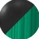 Amulette incrust&eacute;e Streamline&reg; en or jaune 18 carats avec onyx noir et malachite, 30,7 mm