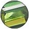 DY Mercer&reg; Colour Stone Multi Row Ring in 18ct Yellow Gold with Green Tourmaline, Tanzanite and Diamonds, 10mm