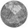 Médaille Chevron en argent massif avec météorite, 35 mm