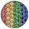 Curb Chain Bracelet in Sterling Silver with Rainbow Pav&eacute;, 11.5mm